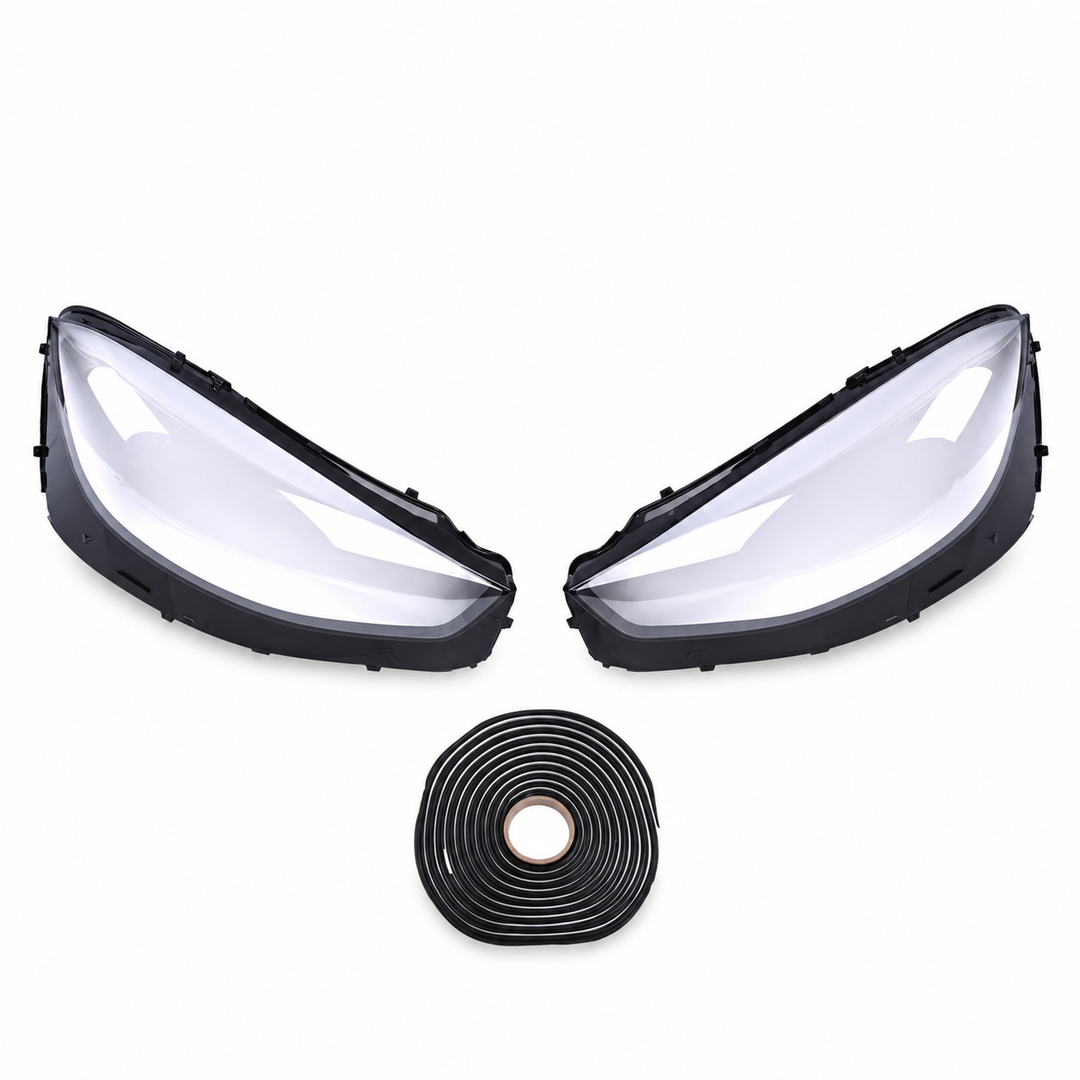 Mercedes-Benz W223 S-Class Headlight Lens Cover Pair with Sealant
