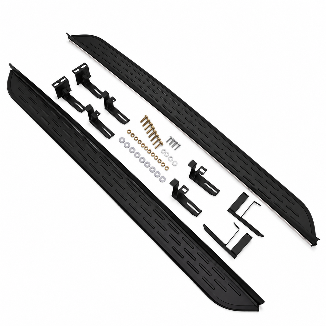 Black Running Board Pair with Hardware for 2022-2025 Nissan Pathfinder