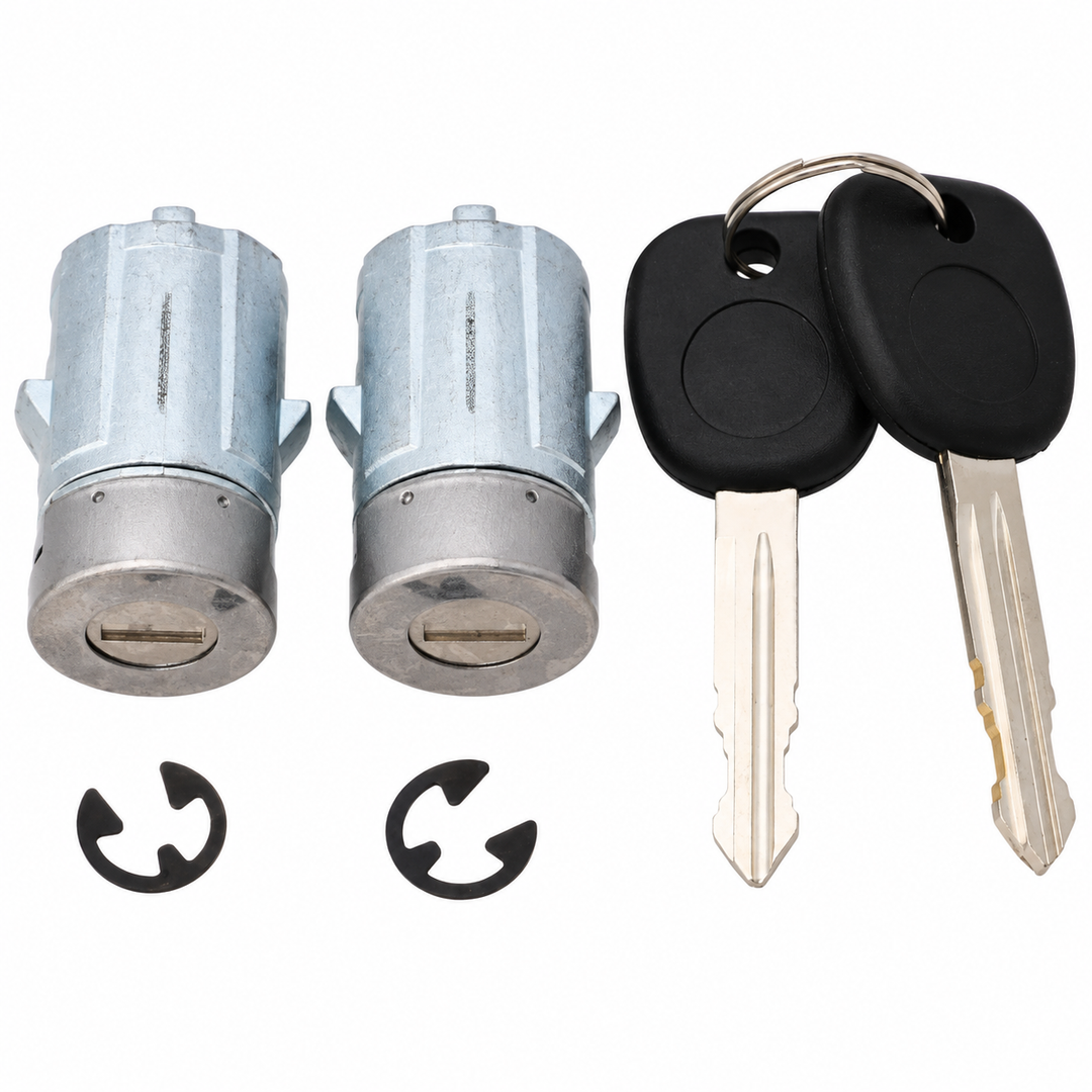 Door Lock Cylinder Pair with Two Keys for Chevrolet Silverado and GMC Sierra 20825032