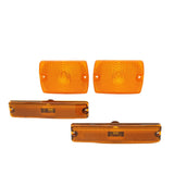 Amber Bumper Signal +Fender Side Marker Light Housings for 1987-95 Jeep Wrangler 56001378 - view 1