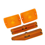 Amber Bumper Signal +Fender Side Marker Light Housings for 1987-95 Jeep Wrangler 56001378 - view 2