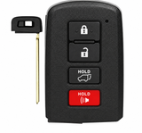Toyota RAV4 Highlander four-button key shell and emergency blade