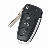 Audi IYZ-3314 4F0837220N three-button flip remote view 1
