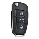 Audi IYZ-3314 4F0837220N three-button flip remote view 3