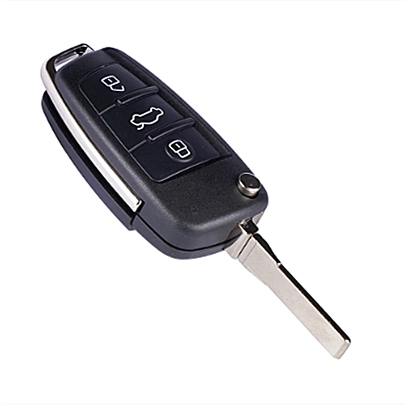 Audi IYZ-3314 4F0837220N three-button flip remote view 4