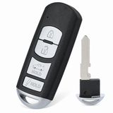 Mazda SKE13D01 four-button complete remote — remote and blade
