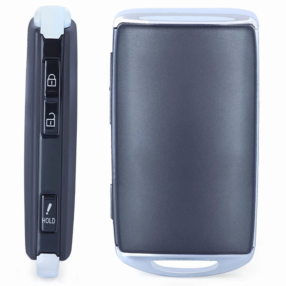 Mazda three-button remote — button edge and back