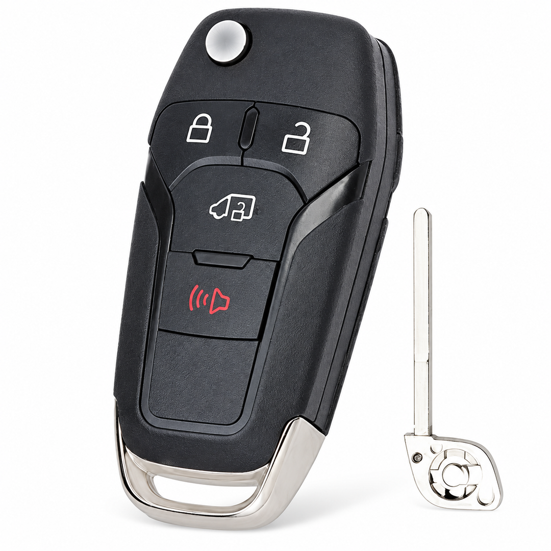 Ford Transit 164-R8236 empty four-button flip shell — shell and blade
