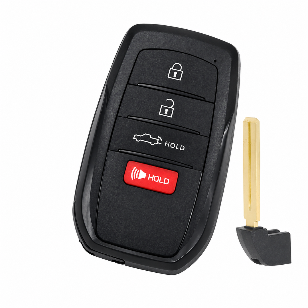 Toyota Tundra HYQ14FBX four-button smart remote — remote and emergency blade