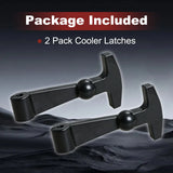 Black 2x Cooler Lid Latches Handle Grips for RTIC Yeti & More Coolers – product image 9