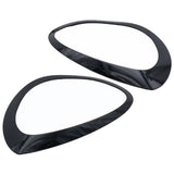 Black Headlight Bezel Pair for 2017-2024 Mini Cooper Countryman