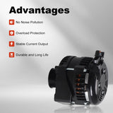Black High Output 300Amp Alternator 6 Phase Hairpin for Chevy GMC Cadillac Truck – product image 2