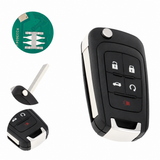 Buick PEPS flip key and original blade, housing and circuit-board details