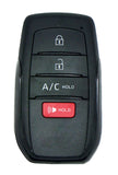 Toyota bZ4X four-button remote and insert detail 2