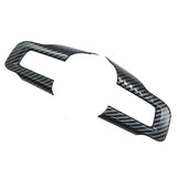 Carbon Fiber Black Steering Wheel Cover Trim Interior For Ford Mustang 2015-2022 – product image