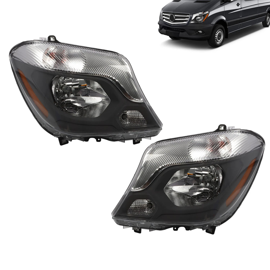 Halogen Headlight Pair for 2014-2018 Mercedes-Benz Sprinter 2500 3500 - product view 1