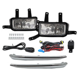 Front Fog Light Pair with Chrome Trim for 2015-2020 Chevrolet Tahoe Suburban GM2592311