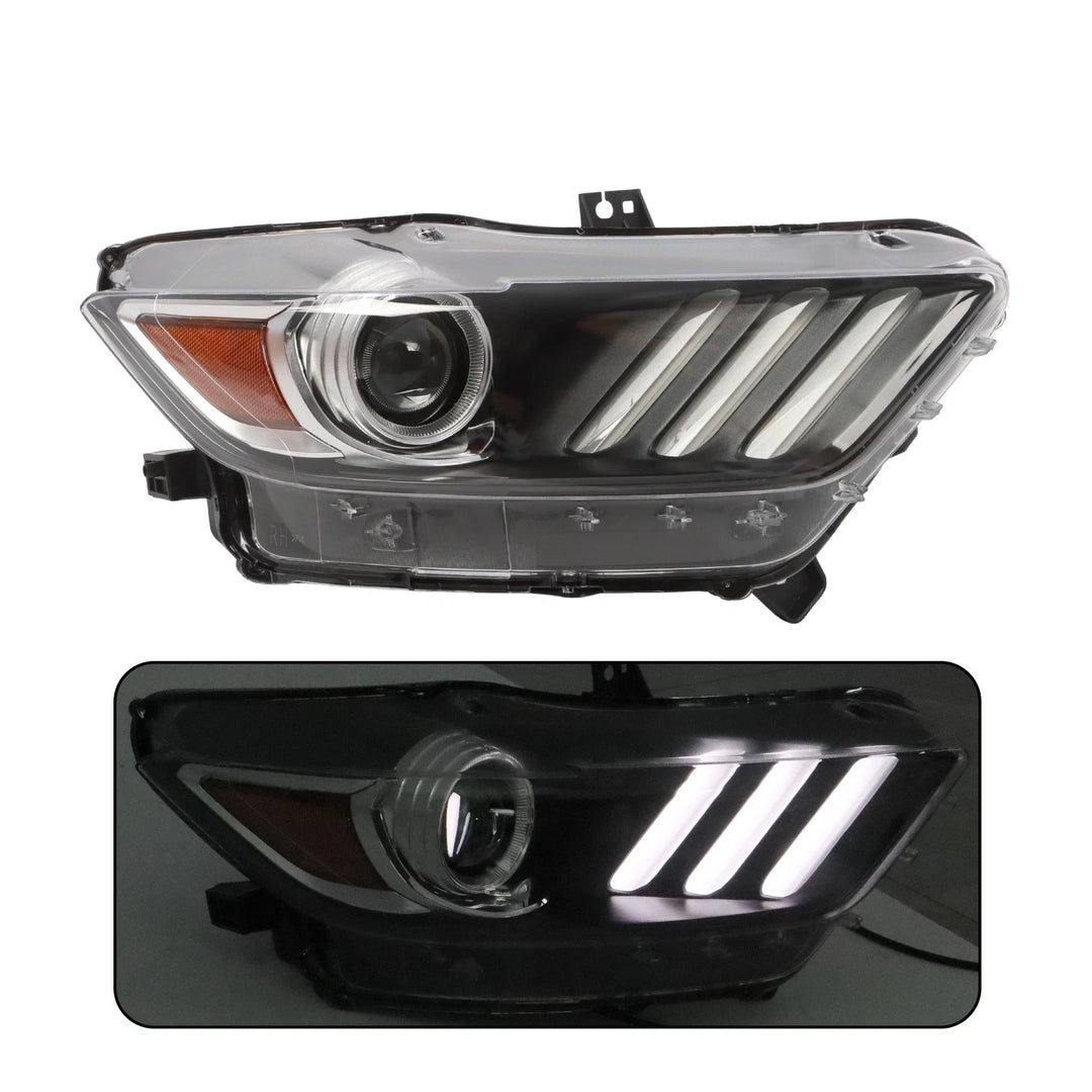 Right Projector Headlight with LED DRL for 2015-2017 Ford Mustang - product view 1