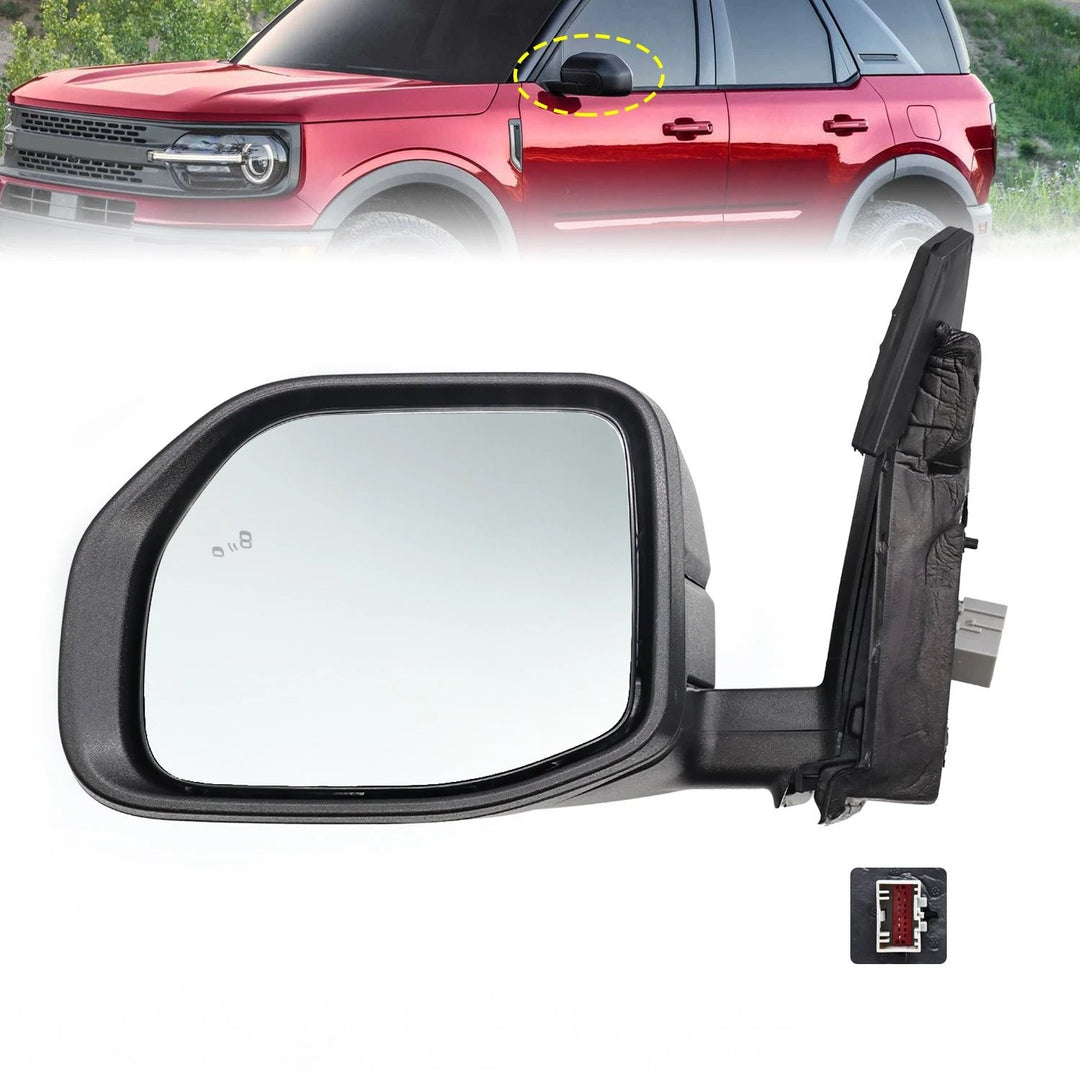 Left Heated Power Mirror with Blind Spot for 2021-2024 Ford Bronco Sport - product view 1