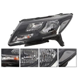Projector Headlight Pair for 2013-2016 Nissan Pathfinder Black - view 2