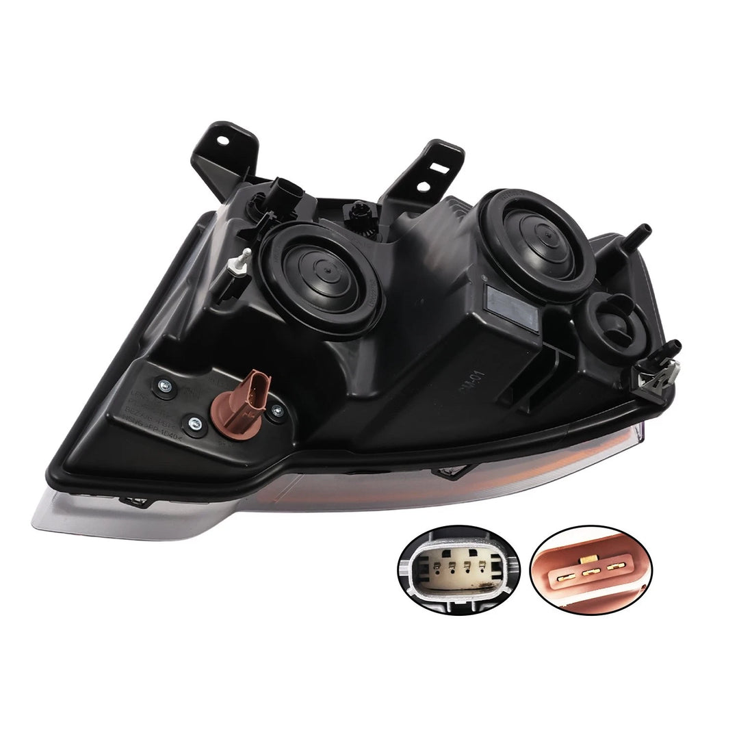 Halogen Headlight Pair for 2015-2017 Ford Expedition Black - view 6