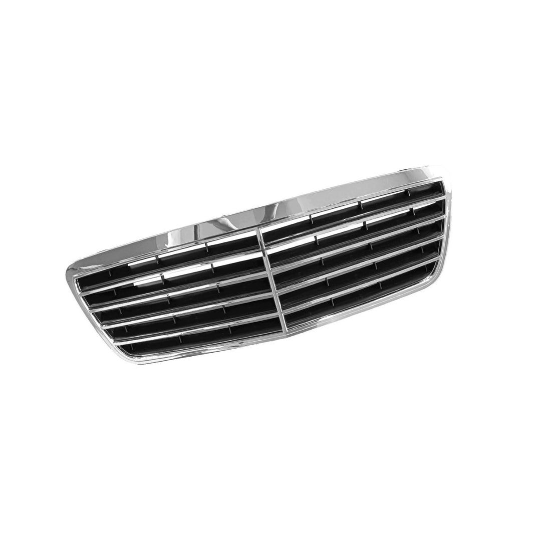 Chrome and Black Front Grille for 2000-2002 Mercedes-Benz E320 E430 W210