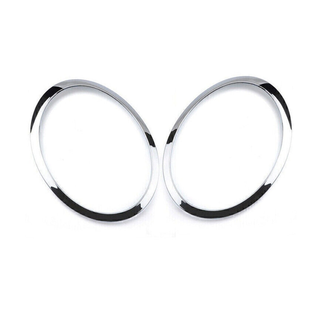 Chrome Headlight Trim Ring Pair for 2014-2019 MINI Cooper S F55 F56 F57