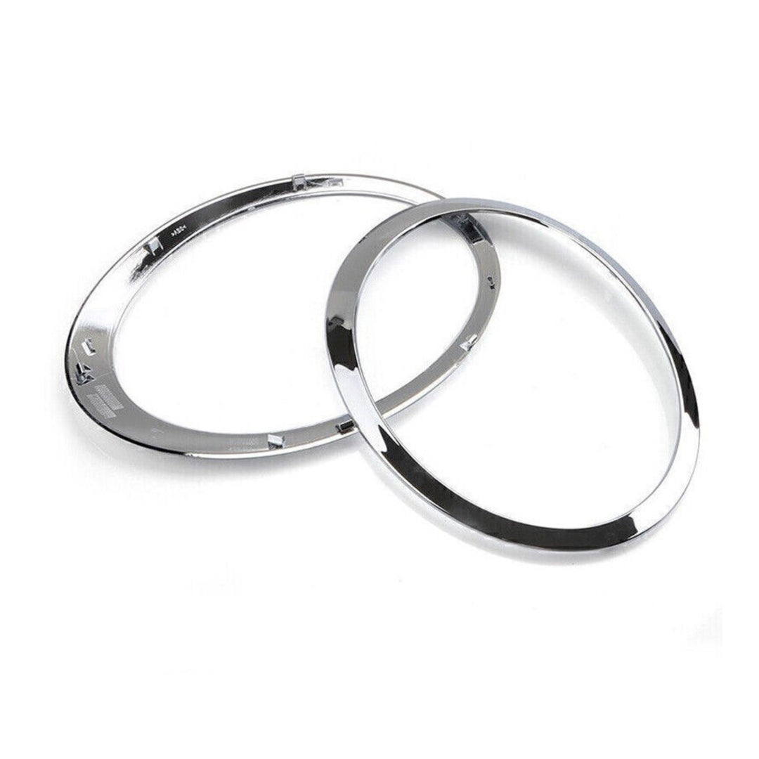 Chrome Headlight Trim Ring Pair for 2014-2019 MINI Cooper S F55 F56 F57