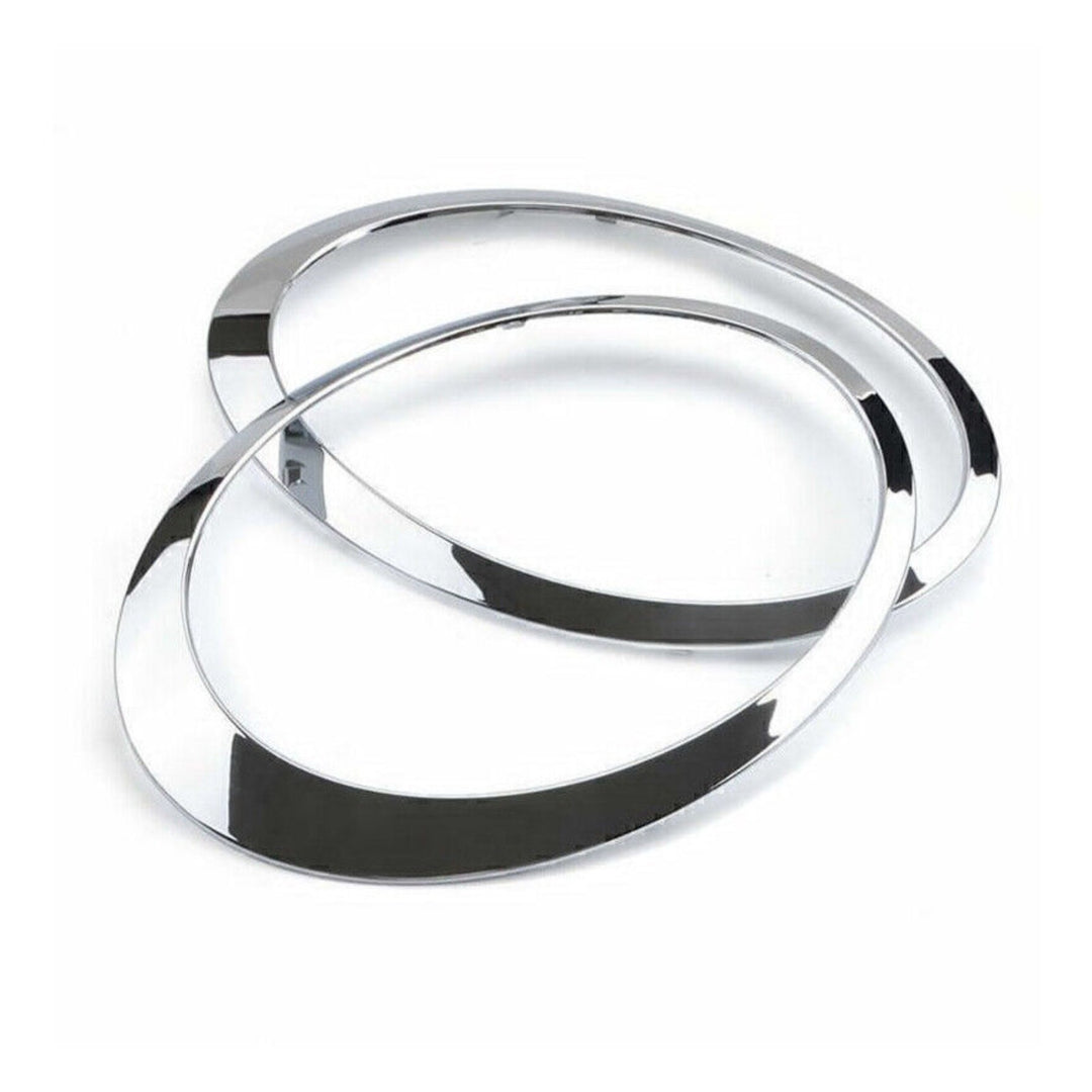 Chrome Headlight Trim Ring Pair for 2014-2019 MINI Cooper S F55 F56 F57