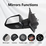 Chrome Left View Mirror Assembly BSD Camera Puddle Lamp For Ford F150 2015-2020 FL3Z17683PC – product image 9