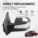Chrome Left View Mirror Assembly BSD Camera Puddle Lamp For Ford F150 2015-2020 FL3Z17683PC – product image 11