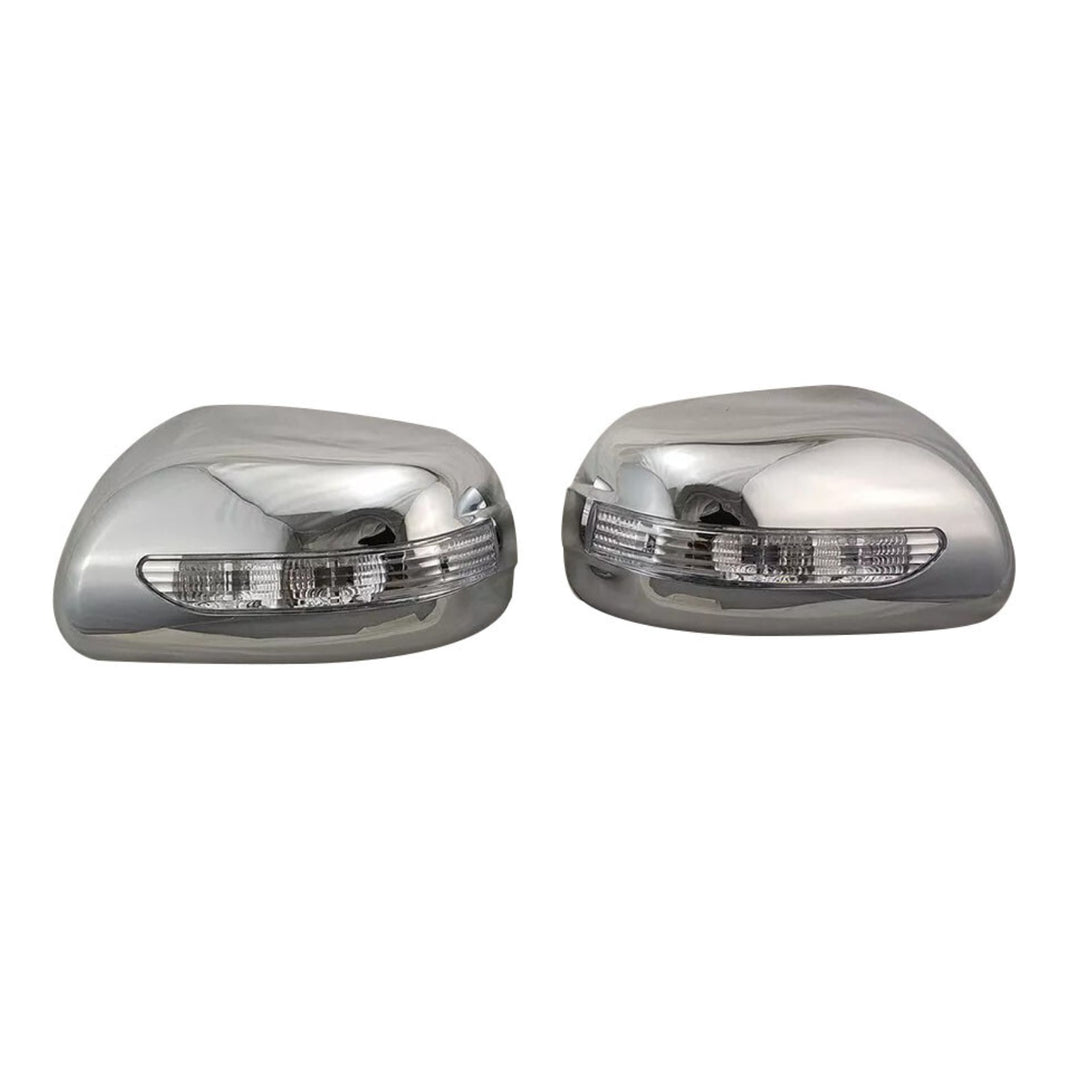 Chrome Side Mirror Cover Pair with LED Signal for 2009-2013 Toyota Corolla