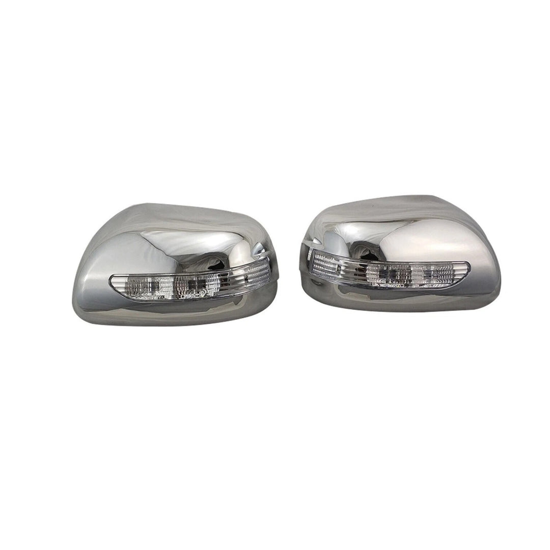 Chrome Side Mirror Cover Pair with LED Signal for 2009-2013 Toyota Corolla