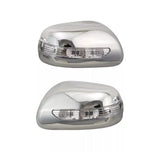 Chrome Side Mirror Cover Pair with LED Signal for 2009-2013 Toyota Corolla