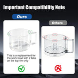 Clear Work Bowl 7-Cup Food Processor for Cuisinart DLC-10 FP-631AGTX1 – product image 2