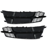 Front Fog Light Grille Set for 2016-2018 Audi A6 S6 S-Line Black