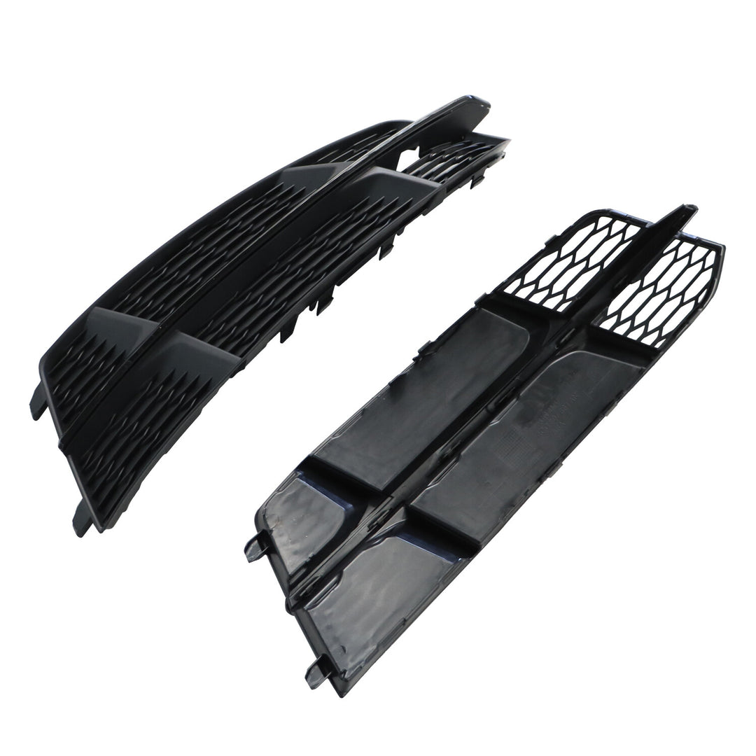 Front Fog Light Grille Set for 2016-2018 Audi A6 S6 S-Line Black