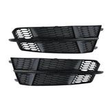 Front Fog Light Grille Set for 2016-2018 Audi A6 S6 S-Line Black