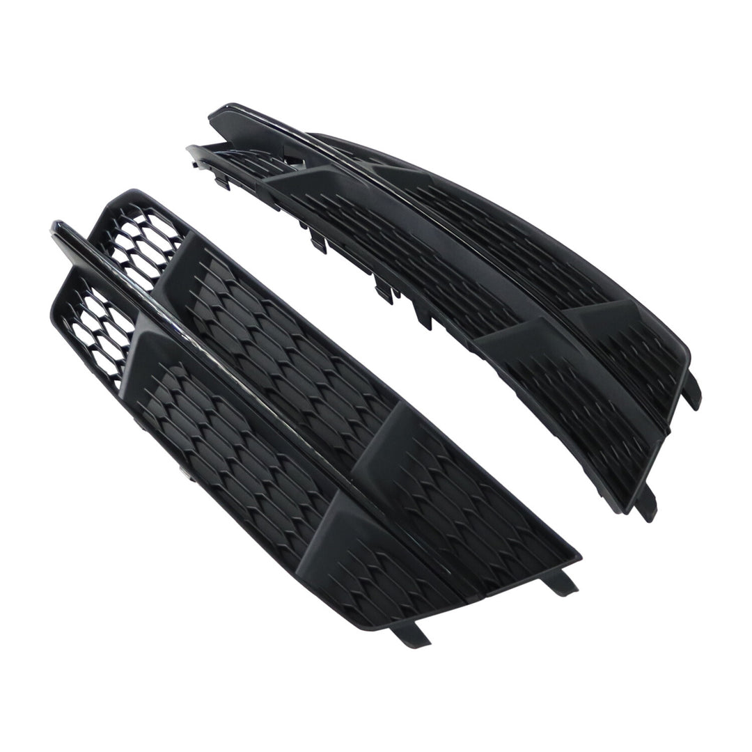 Front Fog Light Grille Set for 2016-2018 Audi A6 S6 S-Line Black