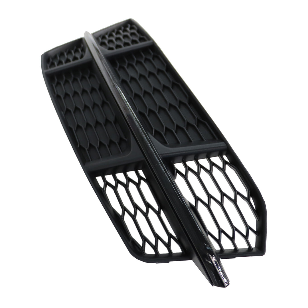 Front Fog Light Grille Set for 2016-2018 Audi A6 S6 S-Line Black