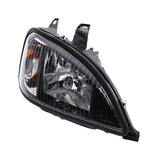 Headlight Pair for Freightliner Columbia Black Housing with Bulbs