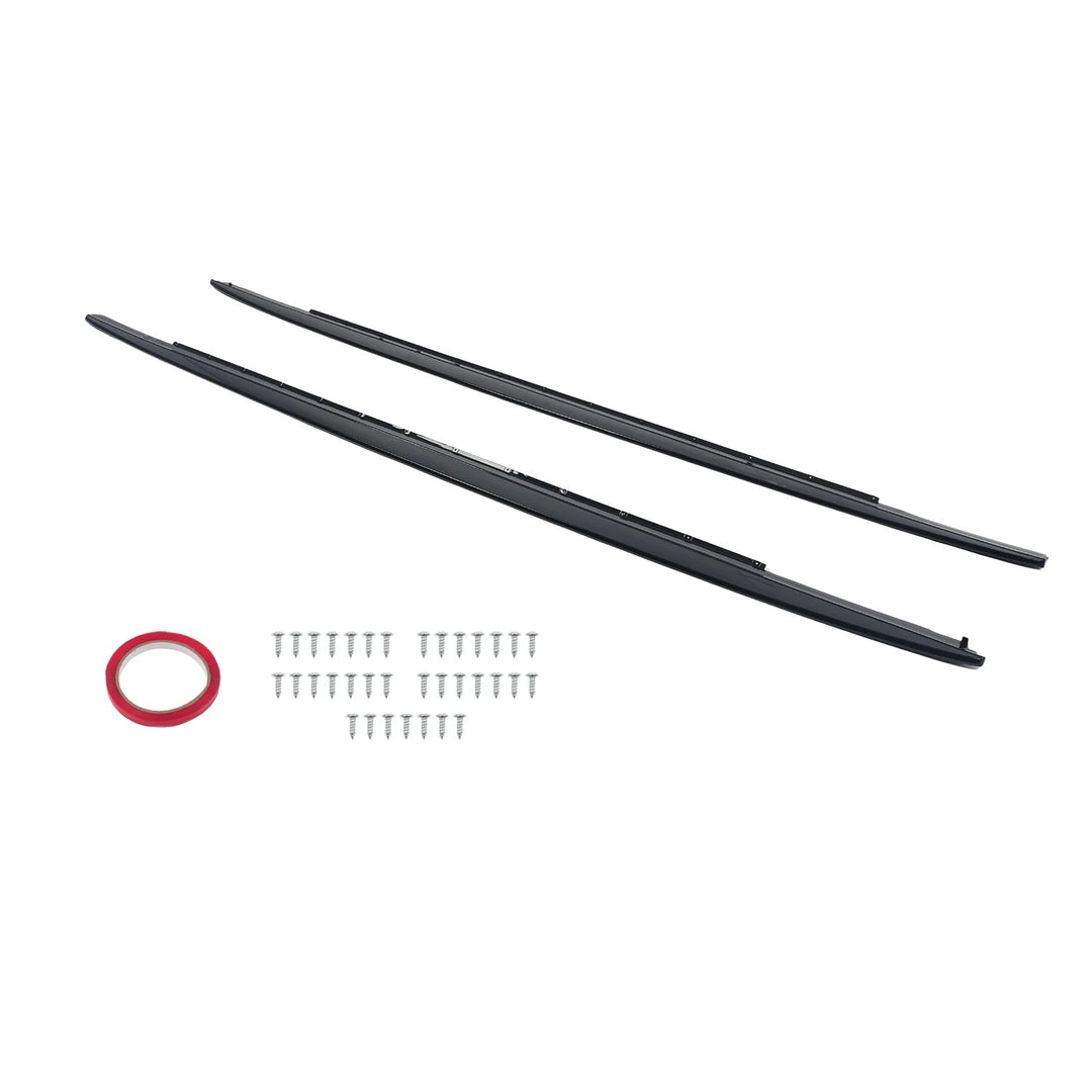 Gloss Black Side Skirt Extension Pair for 2017-2023 BMW 5 Series G30 G31 - primary product image