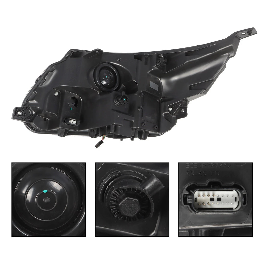Black LED Headlight Pair for 2016-2019 Ford Explorer Sport Limited XLT Platinum - view 5