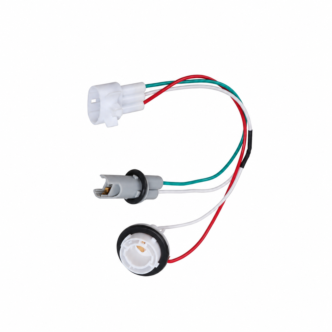 Headlight bulb socket wiring harness, view 1