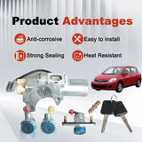 Door Lock Cylinders & Ignition Switch with Keys for 2007-2012 Nissan Versa – product image 3