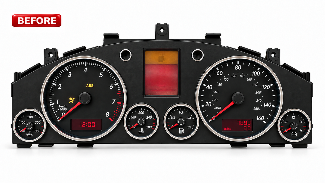 Repair Service for 2004-06 Volkswagen VW Touareg V6 Instrument Speedometer Cluster Display