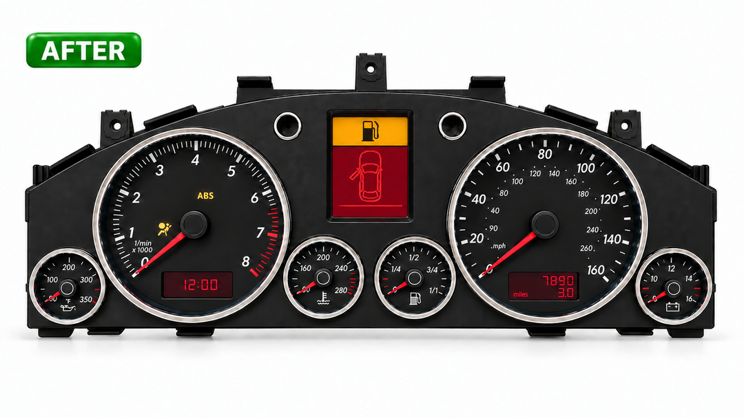 Repair Service for 2004-06 Volkswagen VW Touareg V6 Instrument Speedometer Cluster Display