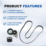Drive Belt Tensioner Pulley Kit for Land Cruiser Sequoia Tundra LX570 5.7L V8 16620-0S012 – product image 2
