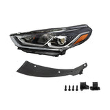 Driver Left Side Halogen Headlight Assembly w/Bulb For 2018 2019 Hyundai Sonata – product image