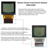 LCD Display for Nissan Quest Speedometer Instrument Cluster 2004 2005 2006